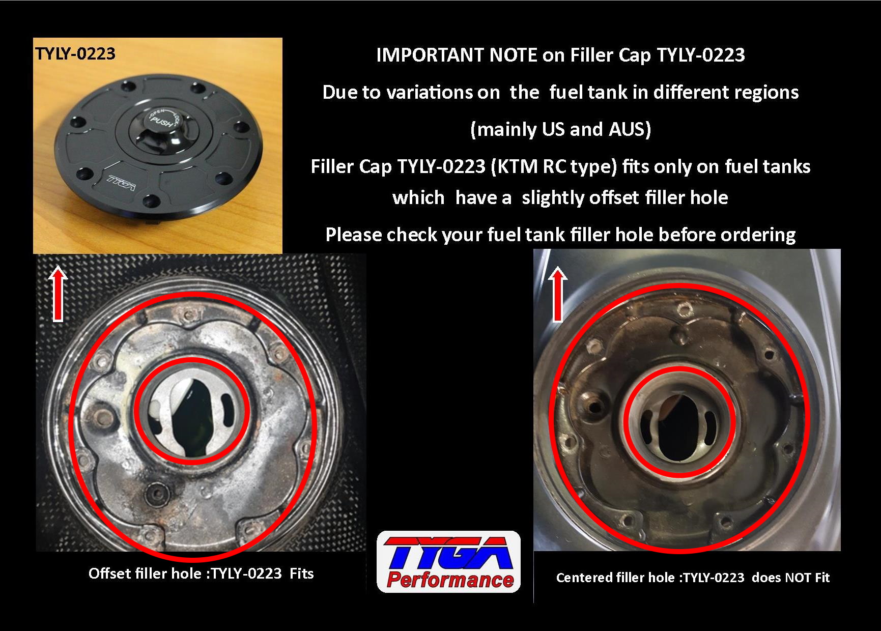 Tank Filler Cap, Keyless, Racing Type, KTM, 7 Hole (Central Filler Hole Type) 5 08ktmfillercapsv2.2